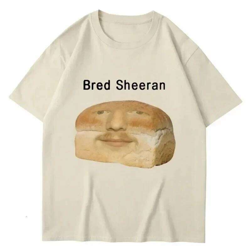 Funny Ed Sheeran Meme Print T Shirts Men Women Humor Creativity Short Sleeve Casual Soft Summer T-shirt Streetwear C260207