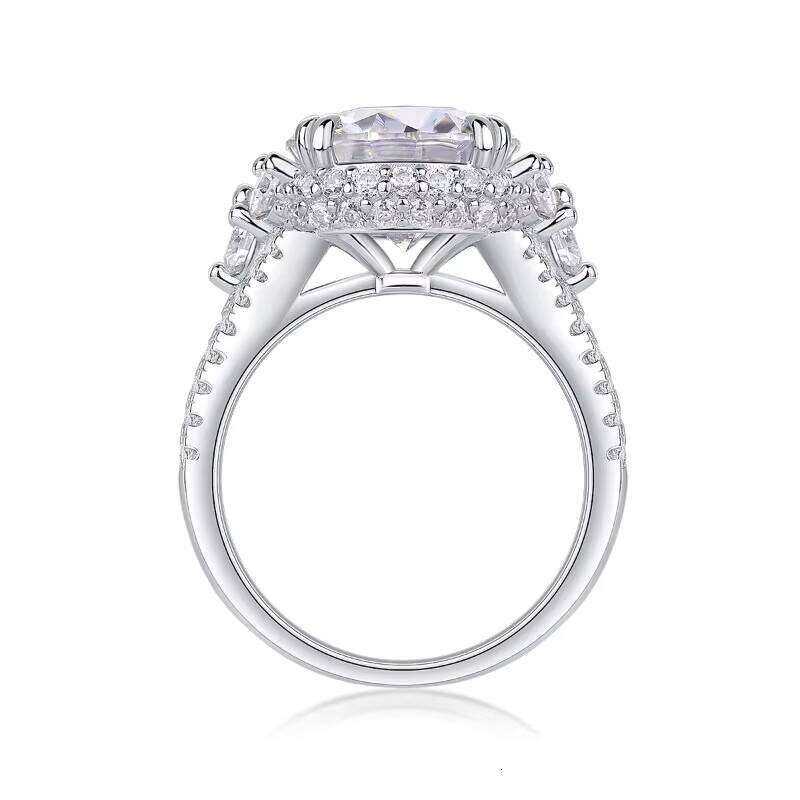 5Ct Round D Color Full Wedding Bands 5Ct 925 Silver Moissanite Women Ring With Certificate
