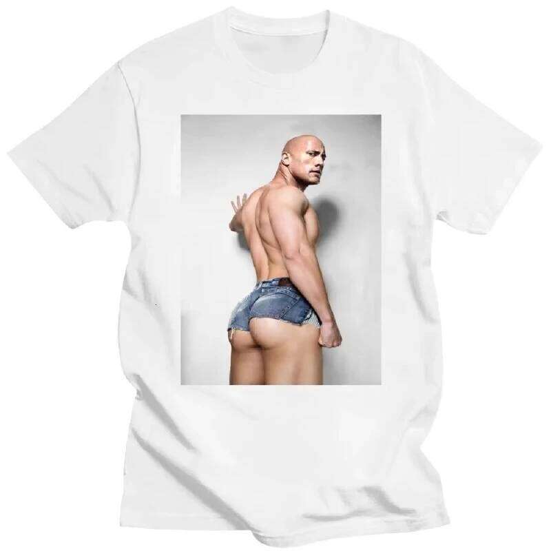 Dwayne Johnson Rock Hard Bottom Funny GraphicWomen Men Summer Short Sleeve Plus Size Cotton Crew Neck T Shirt C260207