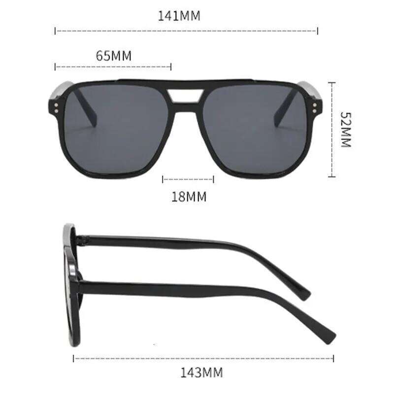 Fashion Square Classic Sunglasses Men Outdoor SunGlasses Women New Large Frame Retro Trend Plastic Luxury Brand Designer Eyewear Y260207