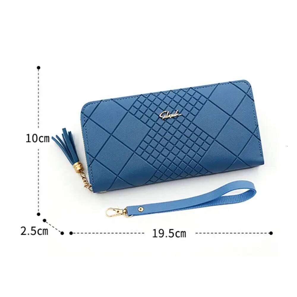 Fashion Zipper Coin Purse Long PU Leather Wallet Large Capacity Wristlet Card Holder Women Y260206