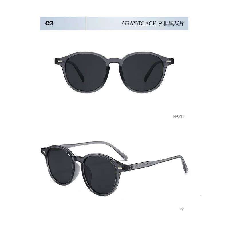Fashion Vintage Round Sunglasses Man Women Fishing Driving Luxury Sun Glasses Anti-Glare Retro Beach Shades UV400 Eyewear Y260207