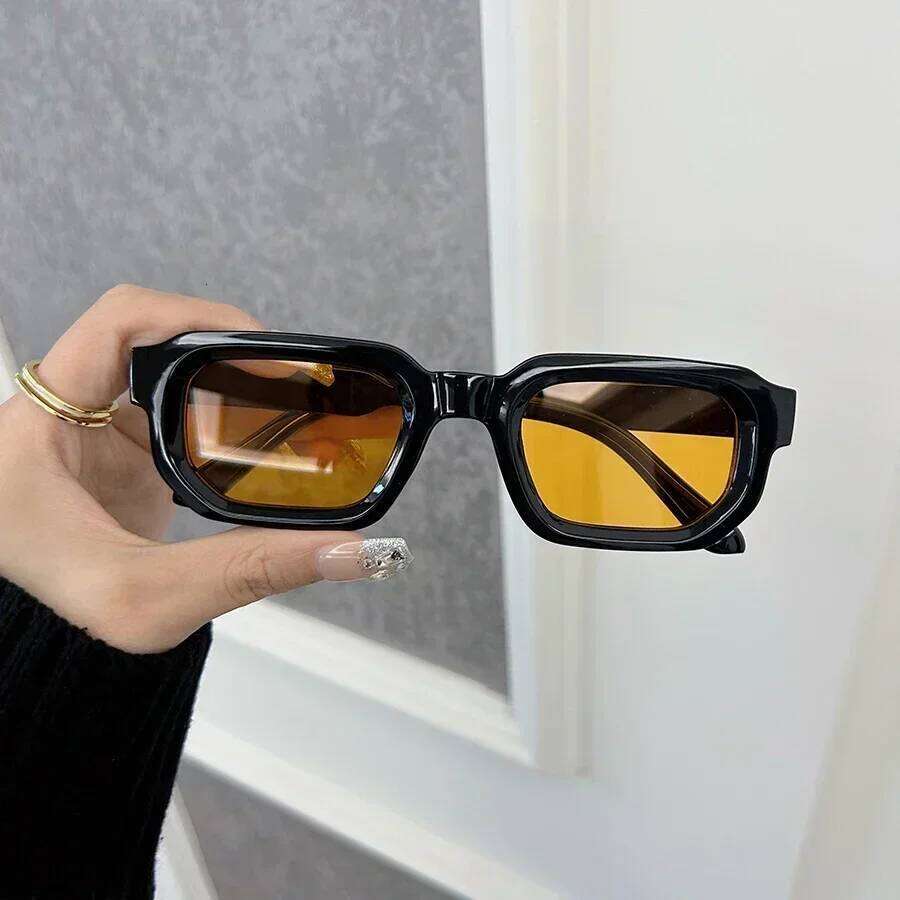Luxurious Rectangle Sunglasses Women Men Fashion Brand Designer Casual Sun Glasses Female Male Plastic Outdoor Eyewear Y260207