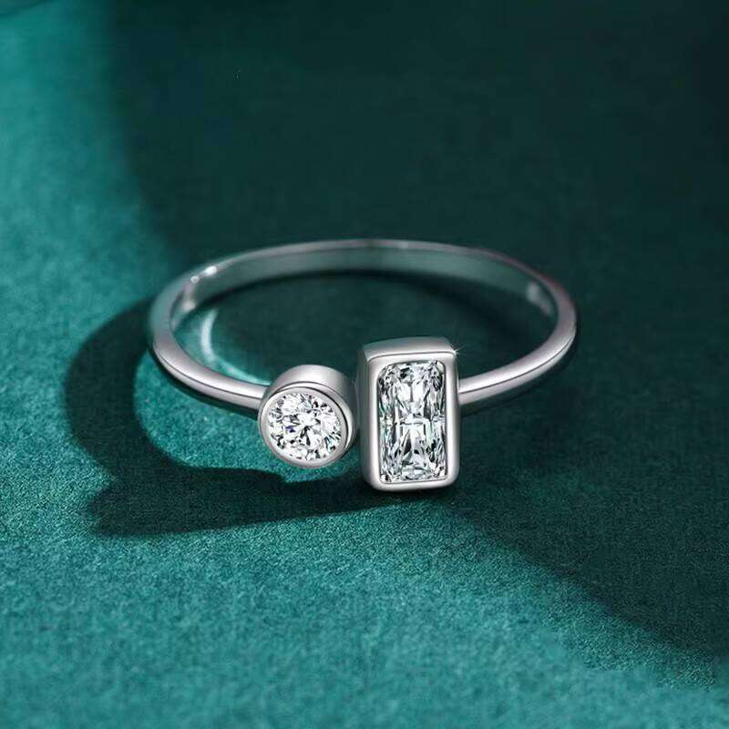 Wholesale Diamond 925 Sterling Silver Simple Zircon Luxury Wedding Ring For Women Engagement Anniversary Party