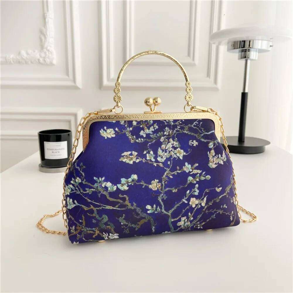 Fashion Chinese Style Banquet Embroidery Pearl Handle Qipao Bag Trendy High Capacity Handbag Women