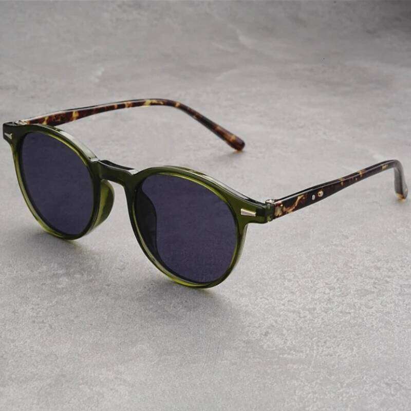 New Round Frame Men's and Women's Fashionable UV Resistant Sunglasses Outdoor Polarized Driving Glasses UV400 Y260207