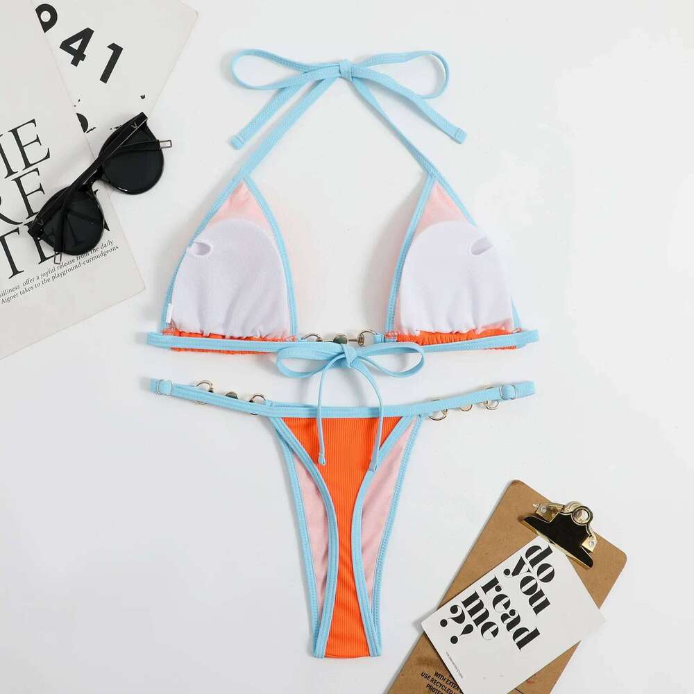 sexy string micro mini bikinis set high waist thong swimsuit Swimwear Biquini conjunto de bikini tankini beachwear C260207