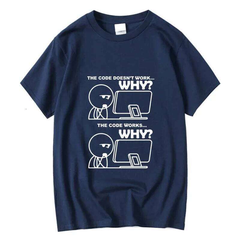 Men Women Cotton Funny Programmer Print T-shirt Summer Loose O-neck Cool Short Sleeve Male Tees High Quality C260207