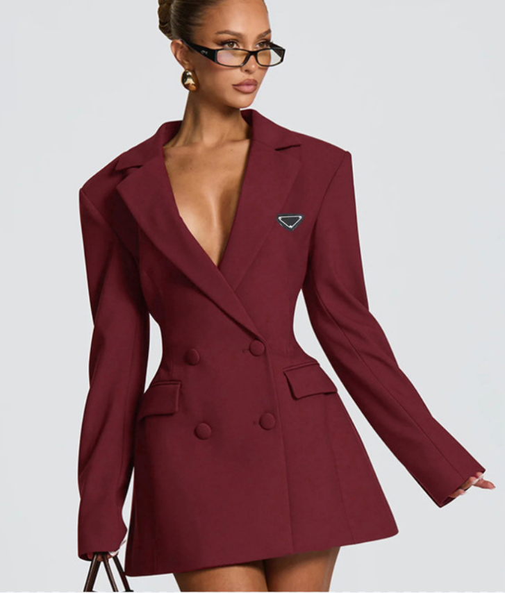 Designer Women Suit Blazer Clothing Spring Womens Jacket White Long Blazers Oversize Elegant Fashion Casual Office Wear Female Slim Cardigan Suit Coat