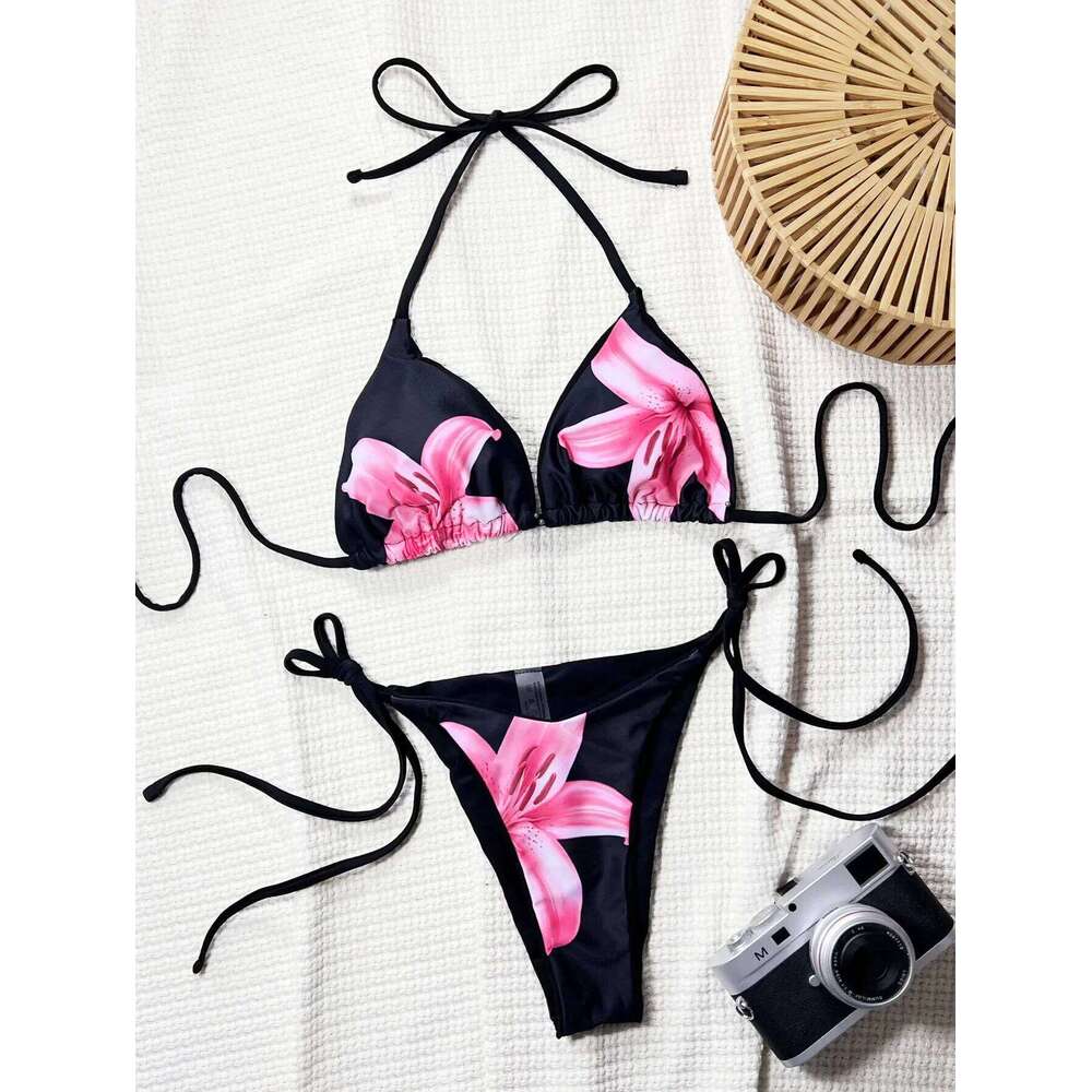 Women Bikini Print Style Sexy Women's Split Swimsuit 2025 Fashion Swimwear m C260207