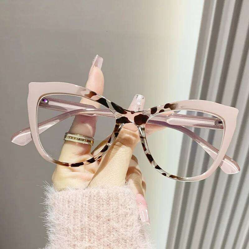 Fashion Cat Eye Reading Women Personalized Computer Eyeglasses T-shaped Optical Glasses Anti Blue Light Blocking Eyewear Y260207