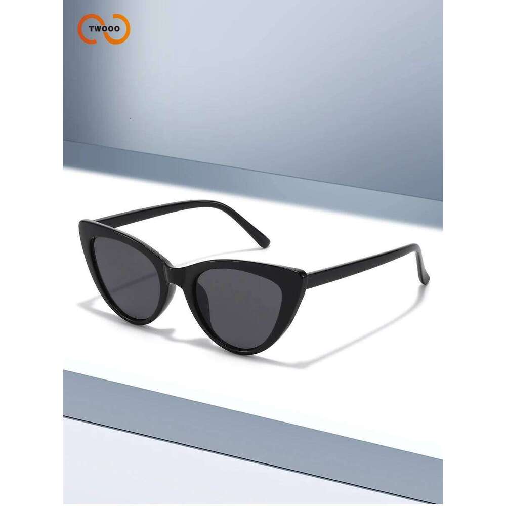 Women's Slim Cat Eye Sunglasses, 90s Retro Narrow Frame, UV400 Protection Anti-Glare Lenses, Trendy Shades Y260207