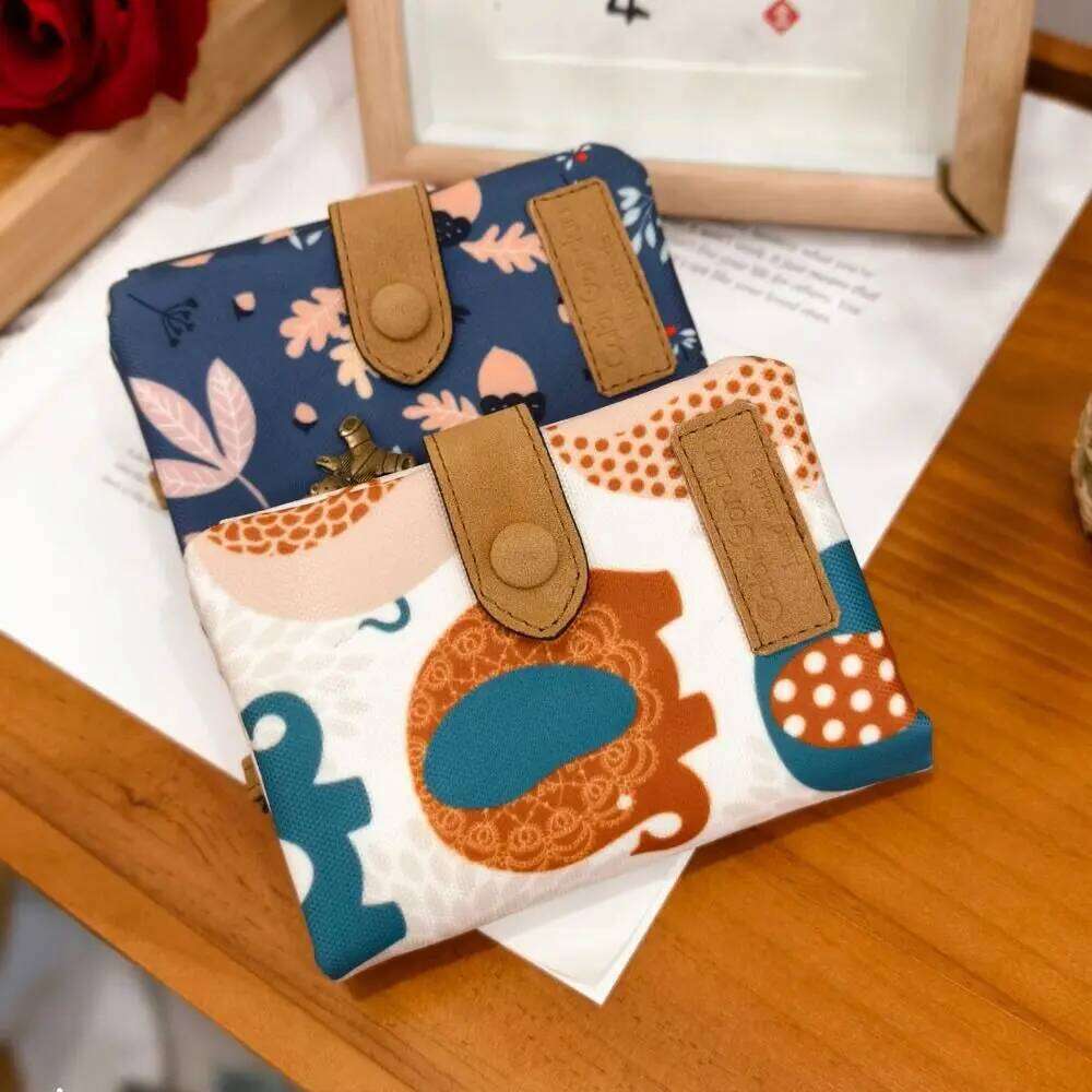 Fashion Zipper Hasp Short Wallet PU Printing Money Bag Leather-Capacity Card Holder Women Girl Y260206
