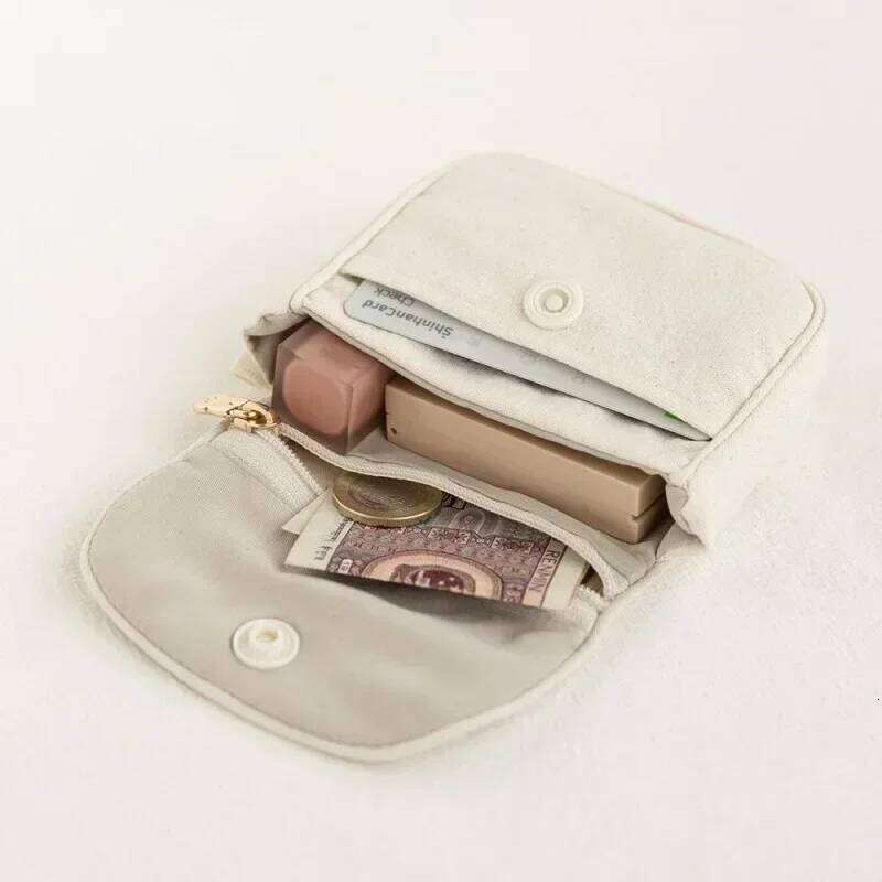 1 Piece Mini Portable Coin Purse Holder for Student Simplicity Solid Color Wallet Card Organizer Cute Small Lipstick Bag Y260206