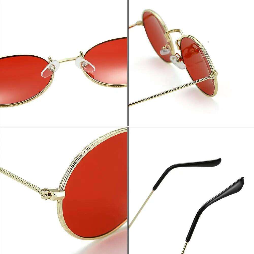 Vintage Oval Style Sunglasses Woman Round Retro Sun Glasses For Male Metal Small Frame Mirror Classic Oculos De Sol Feminino Y260207