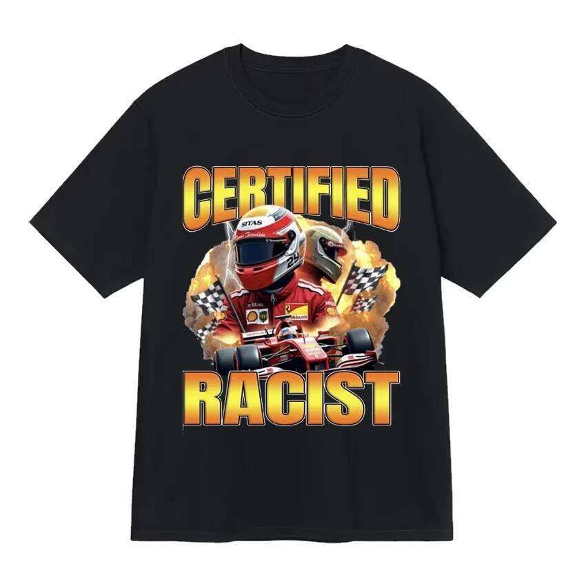 Professional Certified Racist Racing Meme T-Shirt Fashion Short Sleeve T-shirts Casual Soft Women Daily Wear Clothing C260207
