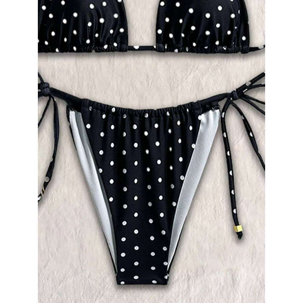 Micro Sexy Swimsuits For Women 2025 Swimwear Dot Brazilian Bikini Set Thong Biquini Swim Suits String Beachwear Female C260207