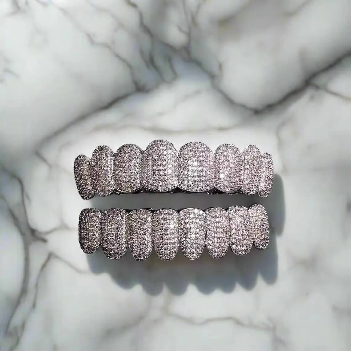 Best Selling Lab Grown Moissanite Rose Gold Gold Hip Hop Style Teeth Cap Dental Jewelry for Men Women Unisex