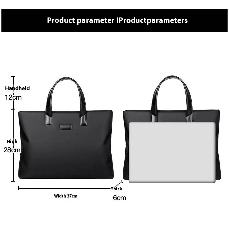 Men MultiFunctional Business Briefcase Portable Large Capacity Shoulder Bag Multiple Pockets Handbag for Casual Use 260126