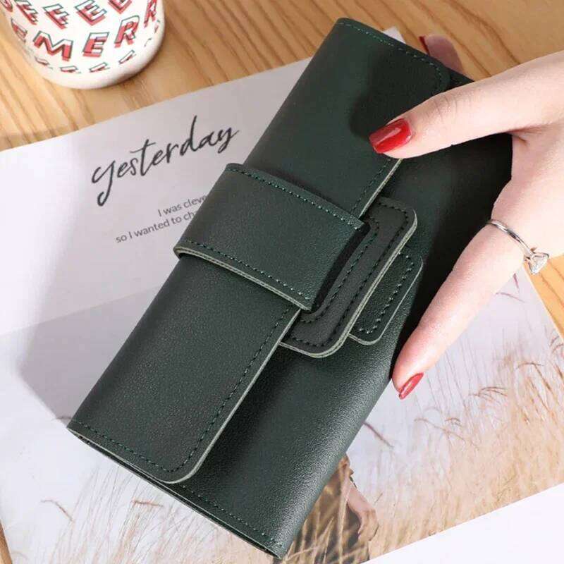 Ladies Luxury Large Capacity Leather Bag with Zipper Women Wallet Cardholder Coin Purses Clutch Phone Credit Card Holder Y260206