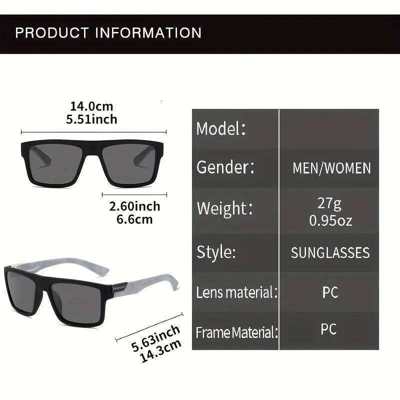 New Fashion Vintage Square Polarized Sunglasses Men Women Driving Fishing Luxury Sun Glasses Driver's Eyewear UV400 Y260207