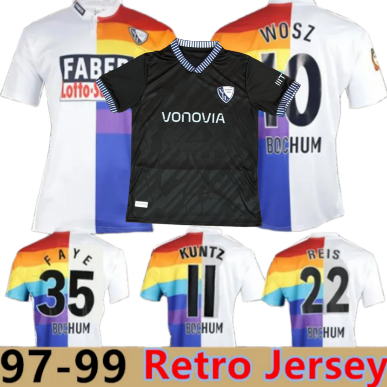 Retro classic 1997 1998 1999 VfL Bochum soccer jerseys 2024 2025 WOSZ KUNTZ DE WIT MIYOSHI DASCHNER LOSILLA BOADU BERO football shirt