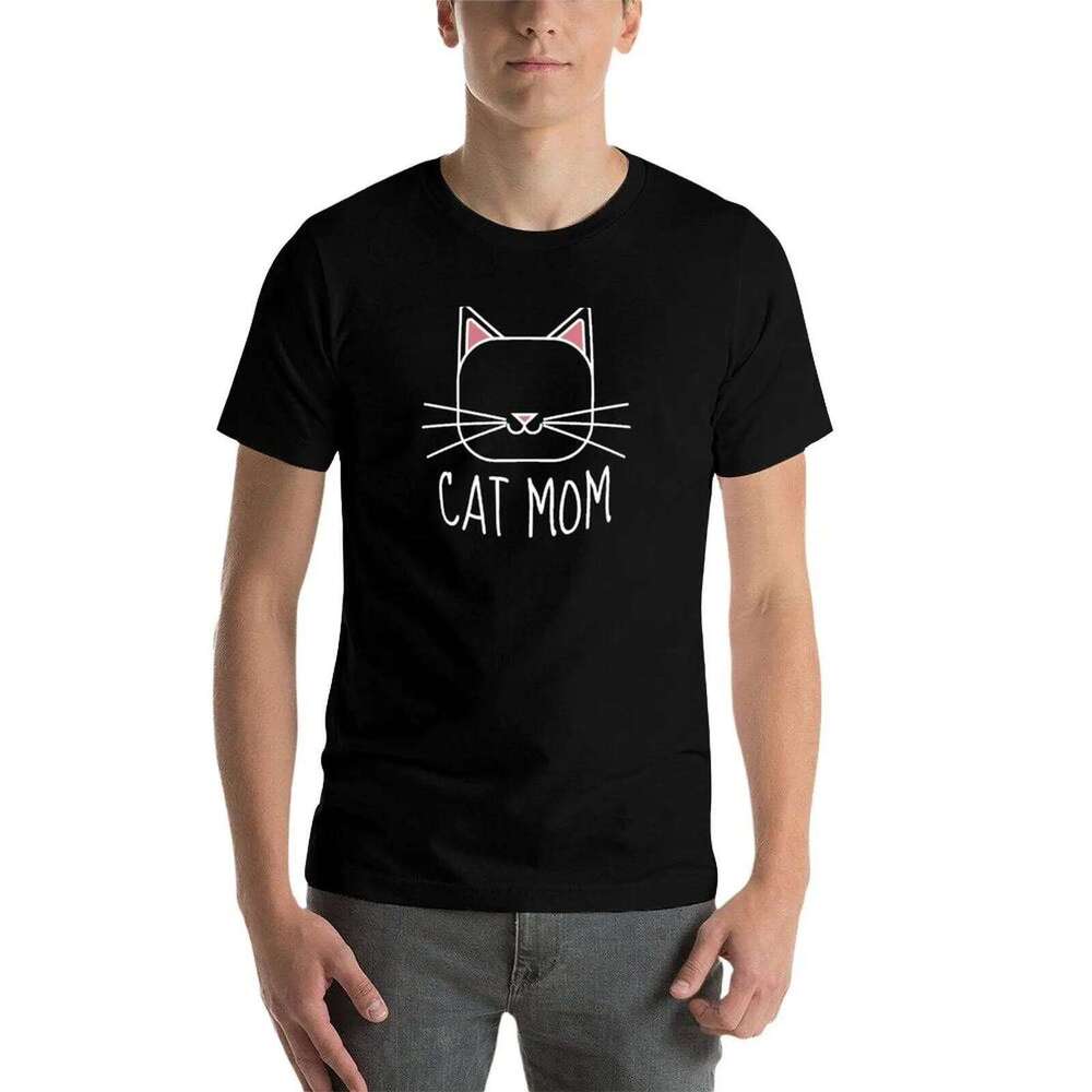 Cat Mom shirt personalised high quality cotton t shirts man 100% T-Shirt C260207