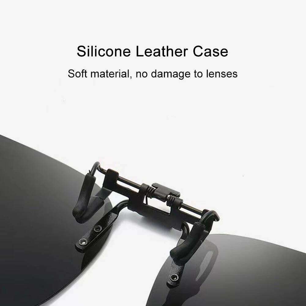 KLASSNUM Men Clip On Sunglasse Polarized Flip up Glasses Women Gradient Photochromic Anti UV400 Sunglasses Night Vison Goggles Y260207