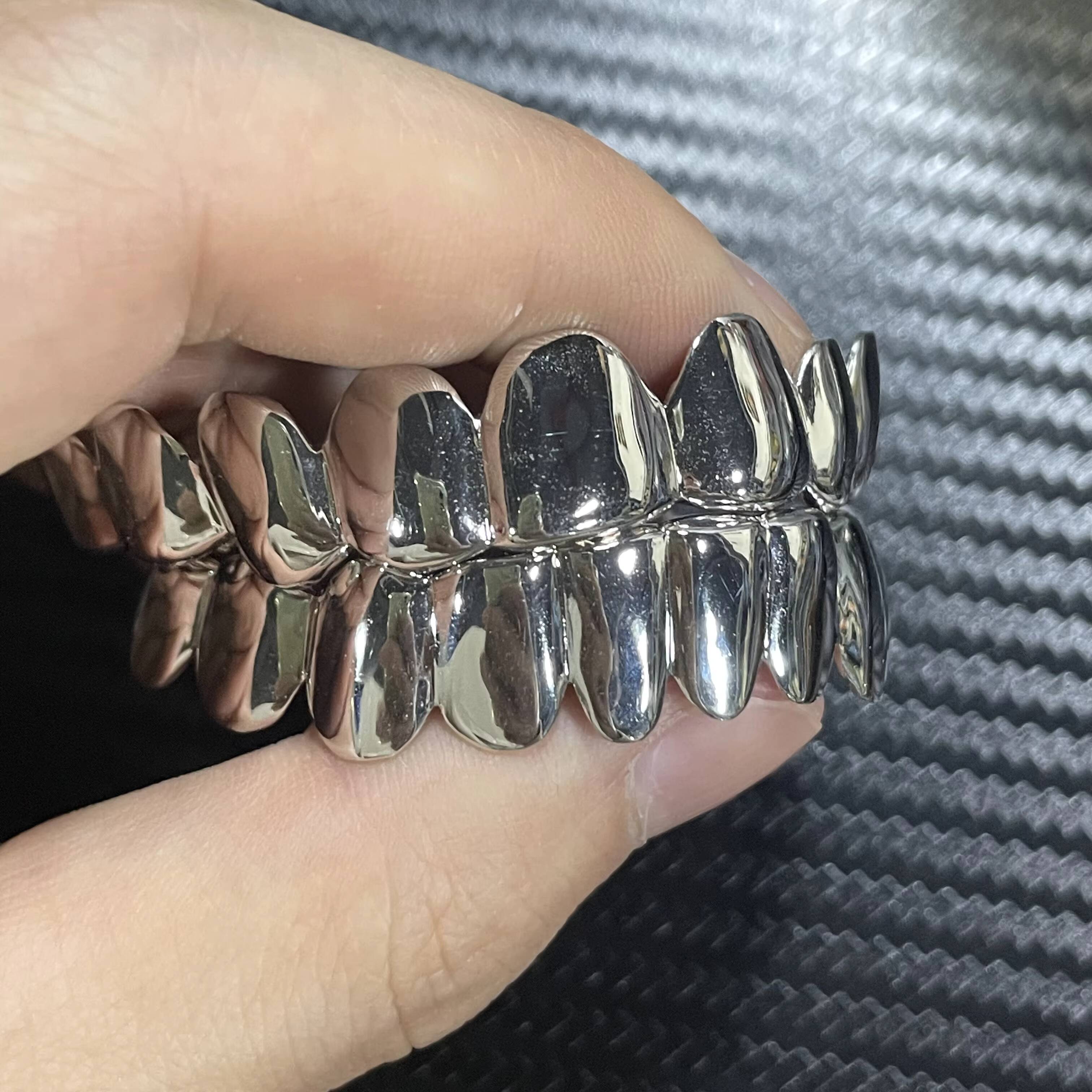 Help Customer Setting Diamonds Iced Out Your Own Grills 10-15MM VVS D Moissanite Gold Dental Teeth Grillz