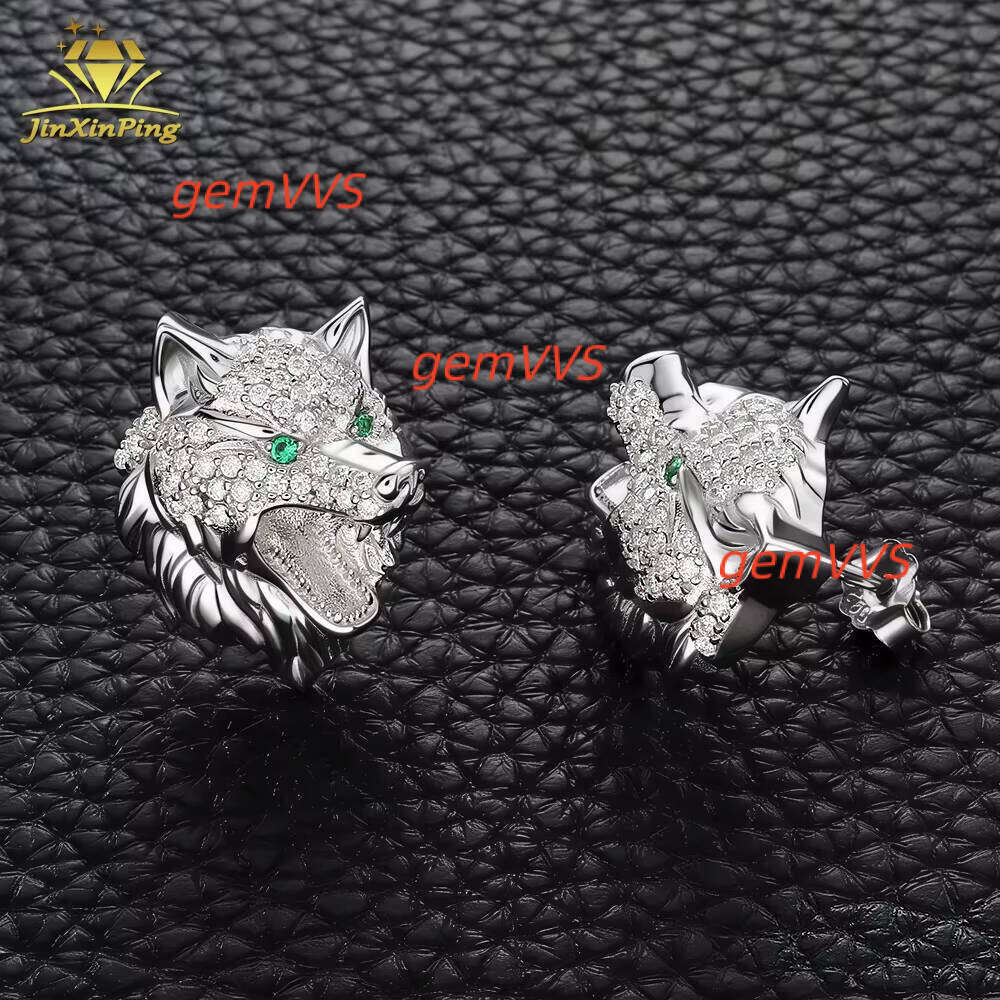 2026 Collection Hiphop Style VVS D-Color Brilliant Cut Moissanite Charm Earrings-Silver/Gold Plated Third Party Certified Unisex
