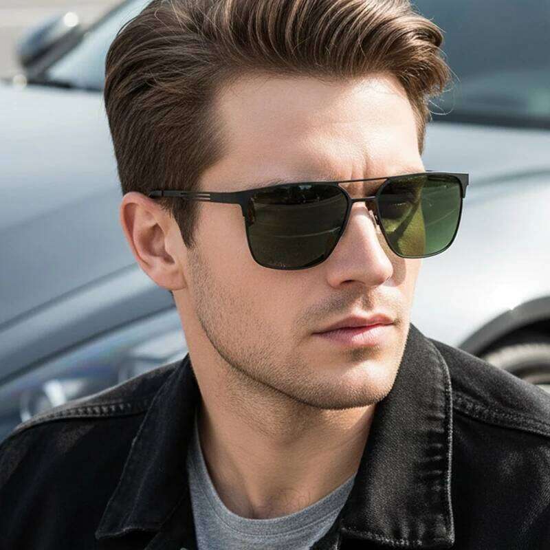 New Style Metal Polarized Fashionable Double Frame Sunglasses, Suitable For Driving And Sun Protection 5149 Y260207