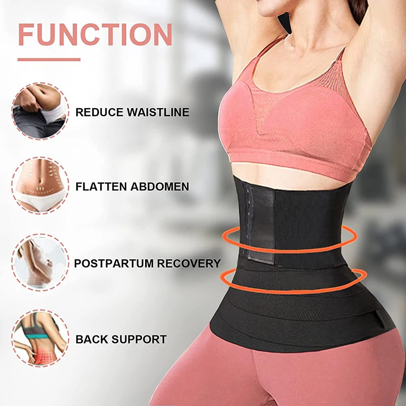 Buckle Bandage Wrap Adjustable Waist Trainer Tummy Slimming Belt Lumbar Support Corset Workout Belly Trimmer Sheath Shapewear 260207