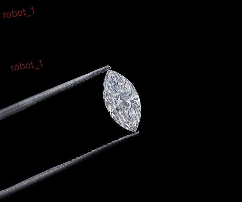 047 CT 82x40mm Lab Grown Laser Drilled Marquise Cut White Diamond IGI Certified OM GEMS for Dainty Ring