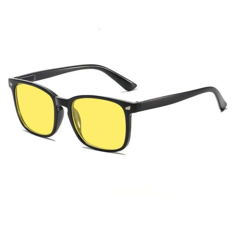 Driving Man Night Vision Motorcycle Glasses Men Anti Blue Light Lens Square Frame Y260207