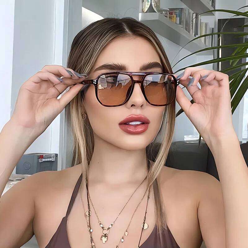 Punk Square Frame Anti-UV Travel Driver Goggle Retro Sunglasses Beach Eye Protection Eyewear Black Shades Glasses Y260207
