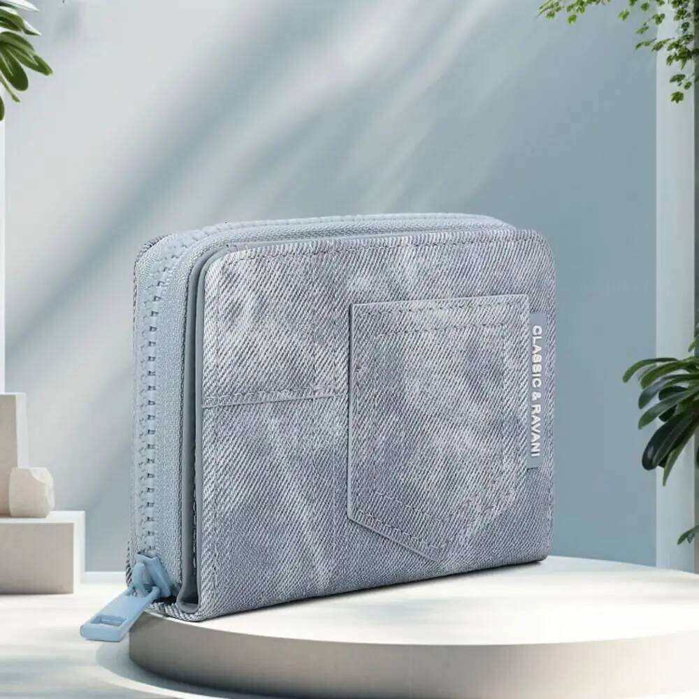 Multiple Slots Cowboy Short Korean Style Retro Mini Coin Money Clip Pocket Purse PU Leather Fold Wallet Girls Y260206