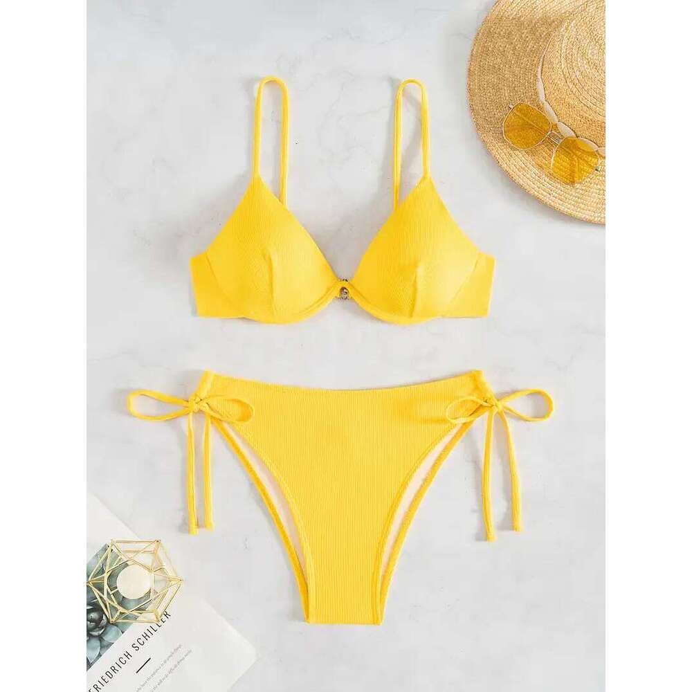 ZTVitality Solid Underwire Sexy Bikini 2025 New Arrival Biquini Padded Push Up Bandage Swimsuit Women Swimwear Summer Beachwear C260207