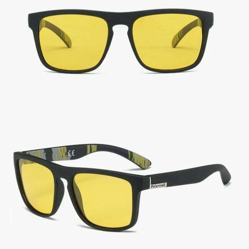 Fashion Men Vision Glasses Women Polarized Yellow Lens Anti-Glare Goggle Night Driving Sunglasses Eyewear UV400 Y260207
