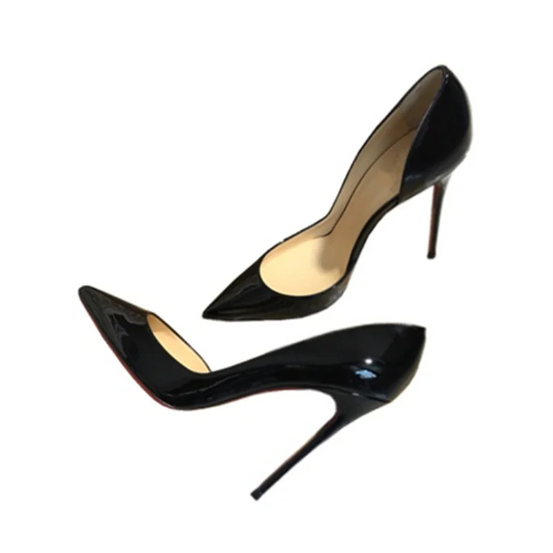 Classic Black High Heels Shoes Woman Pumps 12cm Tacones Pointed Toe Stilettos Talon Femme Sexy Wedding Shoes QKOU003 ROVICIYA 260202