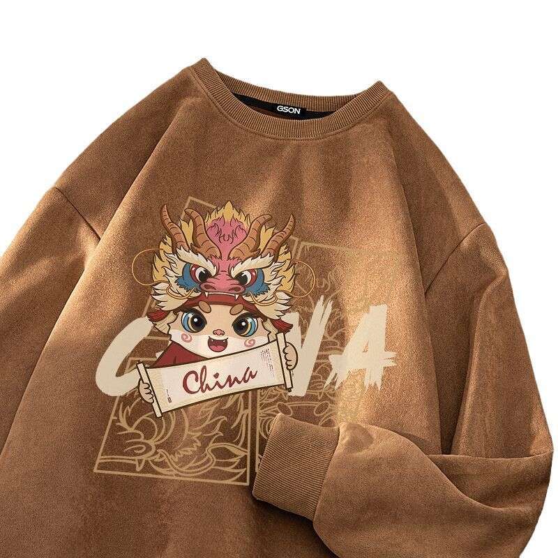 Style Fashion Versatile Chinese Trend Brand Sweatshirt For Men Spring And Autumn New Youth Casual Pullover Crew Neck Top Luanyun