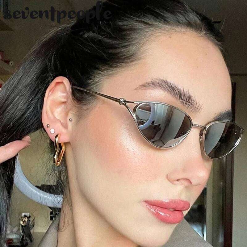 Sexy Cat Eye Sunglasses Women 2026 Luxury Brand Trendy Oval Metal Frame Travelling Sun Glasses For Ladies Classic Shades UV400 Y260207