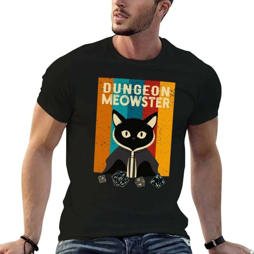 Dungeon Meowster, retro, vintage designer t shirts with prints T-Shirt C260207