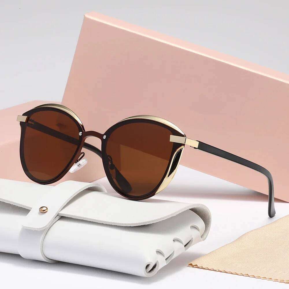 New Style Polarized Sunglasses For Women Catmore Round Sun Glass Ladies Woman Eyewear Accessory UVAB Protection Y260207