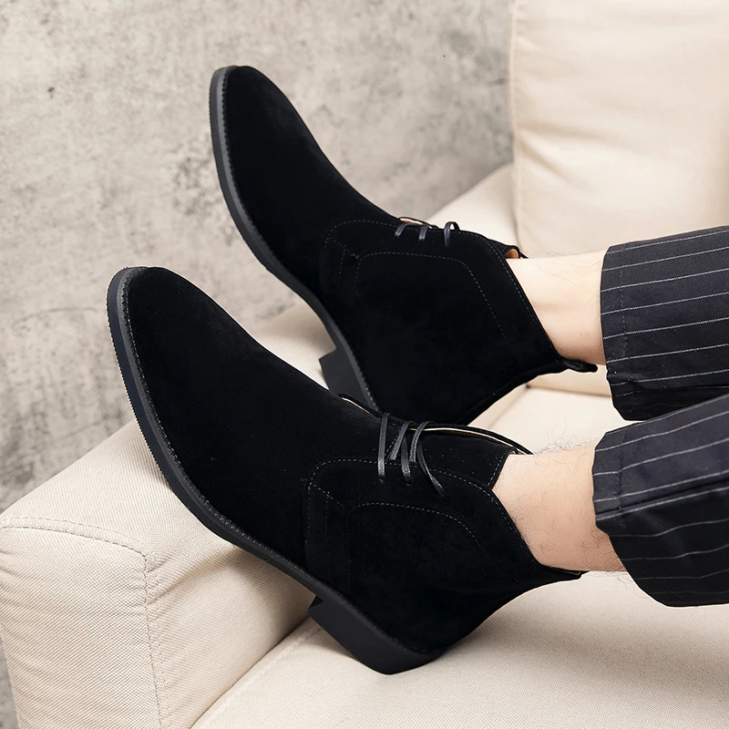 Golden Sapling Mens Chelsea Boots Retro Leather Shoes Casual Business Party Boot Men Leisure Formal Footwear Western Style Shoe 260208