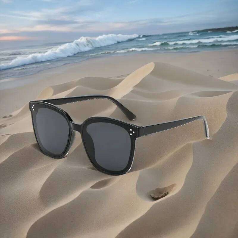 2PCS Korean Version Men Women Fashion Sunscreen Sunglasses Big Face Slimmer Look Anti-Ultraviolet Sunglass Y260207