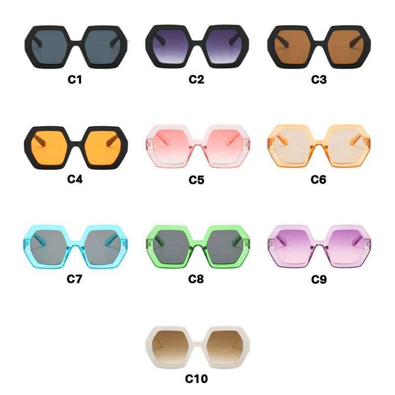 Square Irregular Sunglasses Women Oversized Luxury Yellow Shades Sun Glasses Female Elegant Polygon Eyewear UV400 Y260207