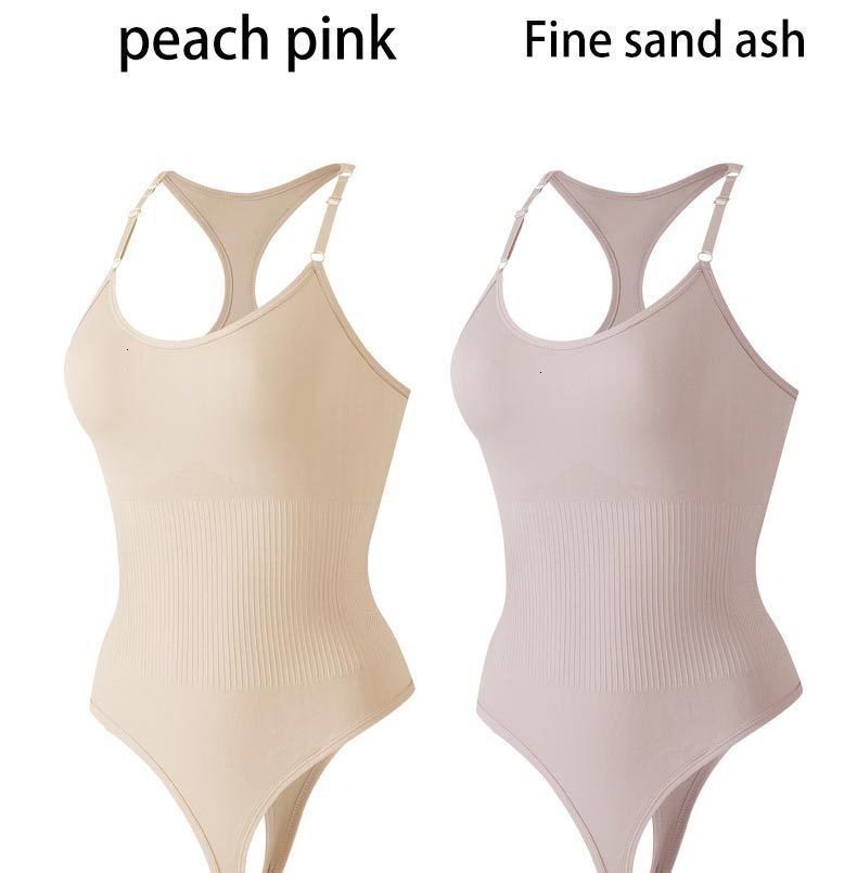 Chic Seamless Shapewear Body Shaping Vest Style Back Strap Thong Hook One-Piece Postpartum Waist Trainer Bodysuit European American
