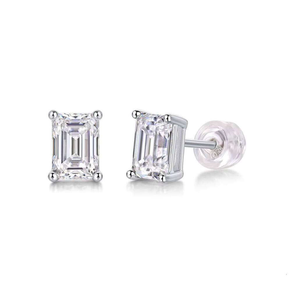 Hoop-Shaped Earrings In Silver 925 With VVS D Color Stones And Moissanite Jewelry For Women