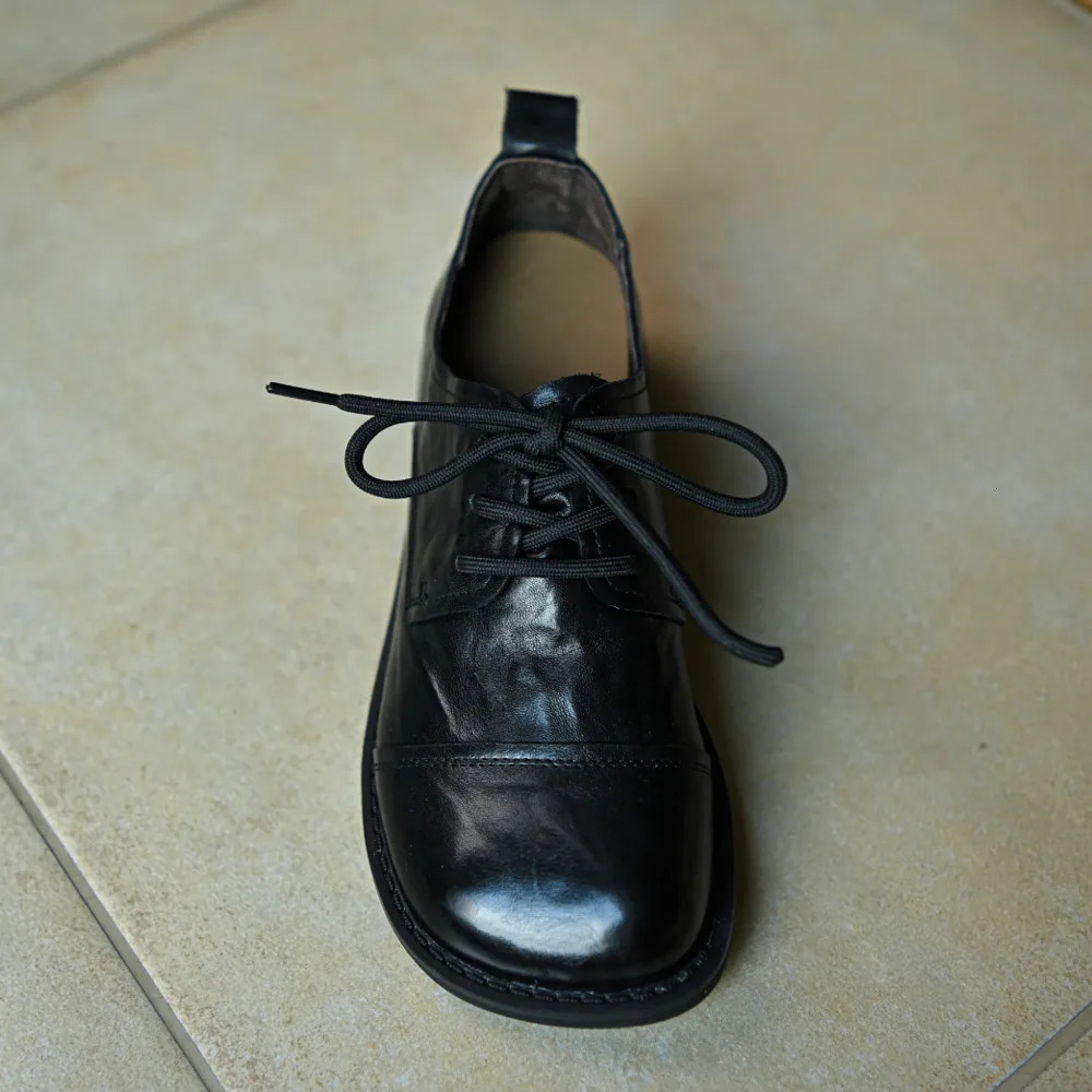 Womens cow leather carving British style laceup flats oxfords high quality soft comfortable Genuine Leather shoes woman 260208