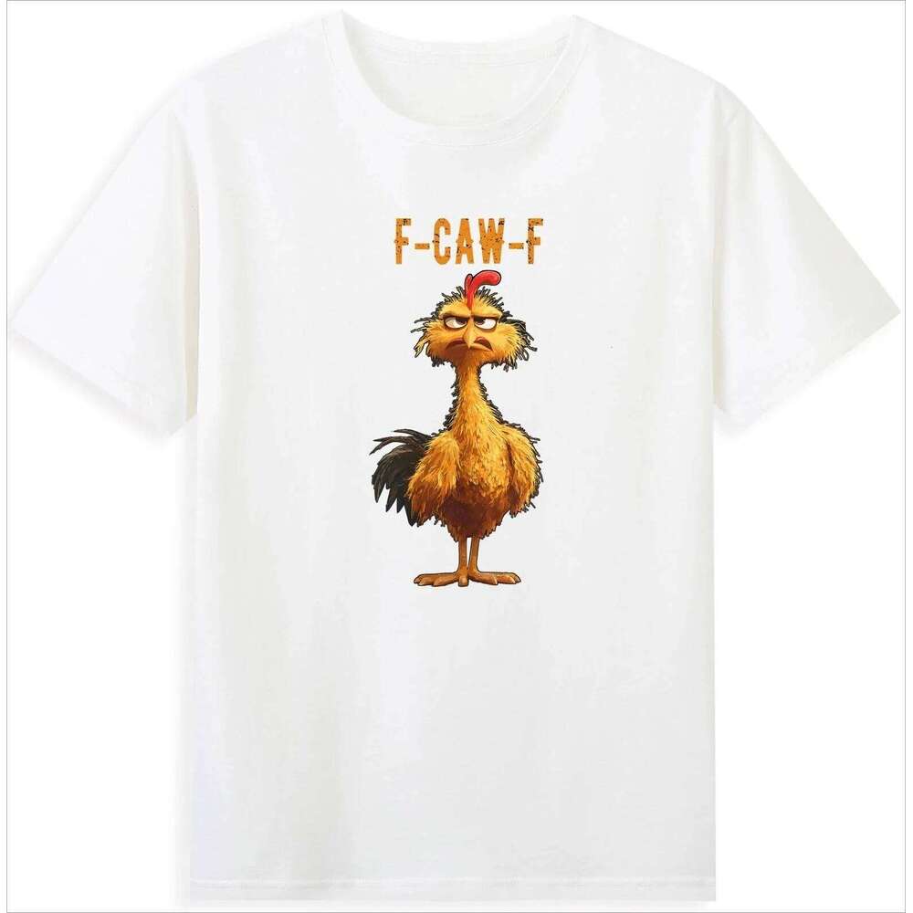 F-Caw-F Tee FCAWF Funny Chicken Lovers Gift T-Shirt Comfortable and Soft Breathable Fashionable Men's Clothing C260207